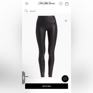 SPANX Faux Leather Black Leggings